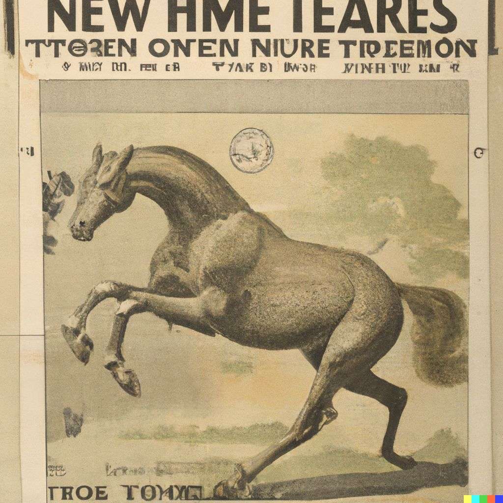 a horse, front page of The New York Times, 1940